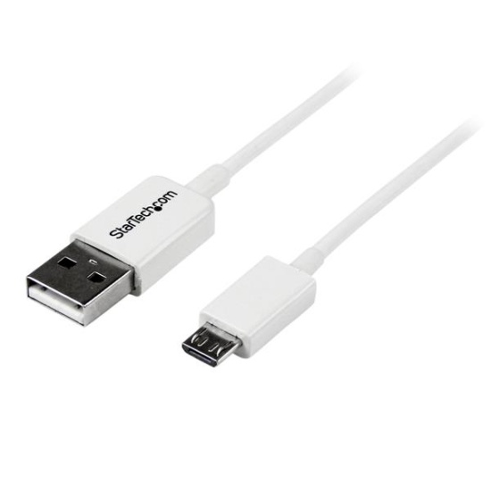 StarTech.com 1m White Micro USB Cable - A to Micro B Image