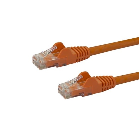 StarTech.com 2m CAT6 Ethernet Cable - Orange CAT 6 Gigabit Ethernet Wire -650MHz 100W PoE RJ45 UTP Network/Patch Cord Snagless w/Strain Relief Fluke Tested/Wiring is UL Certified/TIA Image