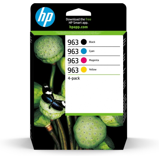 HP 963 4-pack Black/Cyan/Magenta/Yellow Original Ink Cartridges Image