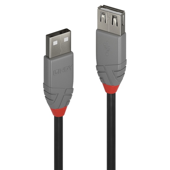 Lindy 0.5m USB 2.0 Type A Extension Cable, Anthra Line Image