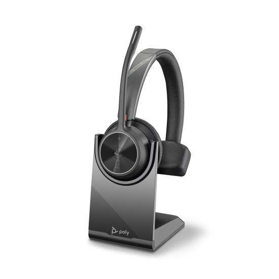POLY Voyager 4310 UC Headset Wireless Head-band Office/Call center USB Type-A Bluetooth Charging stand Black Image