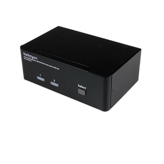 StarTech.com 2 Port Dual DisplayPort USB KVM Switch with Audio & USB 2.0 Hub Image