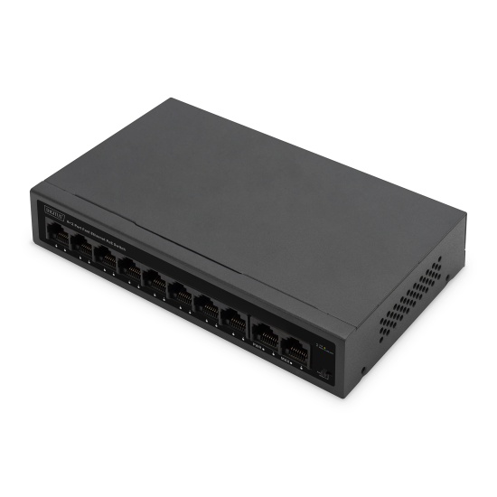 Digitus 8- Port Fast Ethernet PoE Networkswitch, Desktop, unmanaged, 60 W, af/at Image