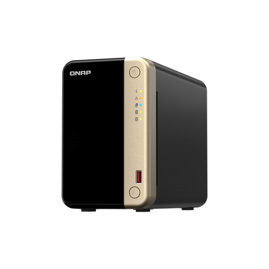 QNAP TS-264 NAS Tower Ethernet LAN Black, Gold N5095 Image