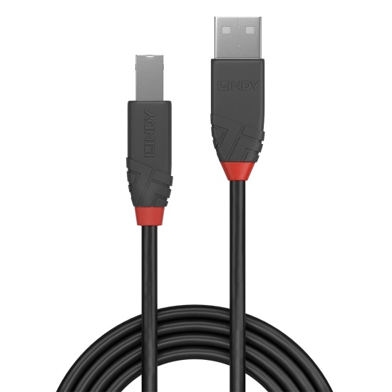 Lindy 0,5m USB 2.0 Type A to B Cable, Anthra Line Image