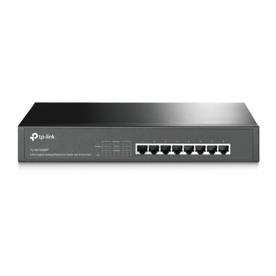 TP-Link TL-SG1008MP Unmanaged Gigabit Ethernet (10/100/1000) Power over Ethernet (PoE) 1U Black Image