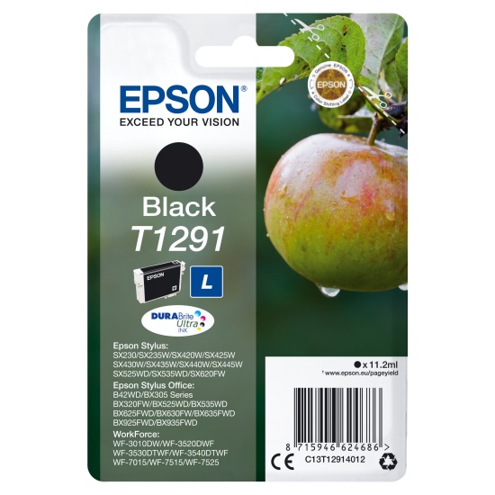 Epson Apple Singlepack Black T1291 DURABrite Ultra Ink Image