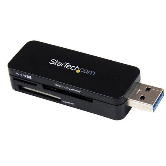 StarTech.com USB 3.0 External Flash Multi Media Memory Card Reader - SDHC MicroSD Image