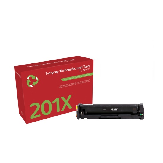 Everyday Remanufactured Black Toner by Xerox replaces HP 201X (CF400X), High Capacity Image