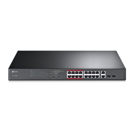 TP-Link 16-Port 10/100Mbps + 2-Port Gigabit Unmanaged PoE Switch Image