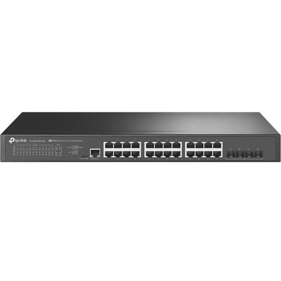 TP-Link TL-SG3428X-M2 network switch Managed L2+ 2.5G Ethernet (100/1000/2500) 1U Black Image