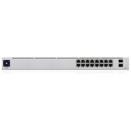 Ubiquiti UniFi 16-Port PoE Managed L2/L3 Gigabit Ethernet (10/100/1000) Power over Ethernet (PoE) 1U Silver Image