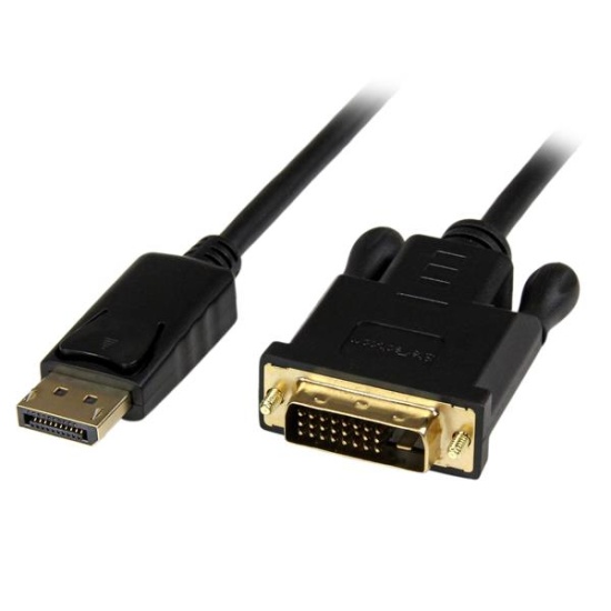 StarTech.com 6ft (1.8m) DisplayPort to DVI Cable - 1080p Video - Active DisplayPort to DVI Adapter Cable - DisplayPort to DVI-D Cable Single Link - DP 1.2 to DVI Monitor Cable Converter Image