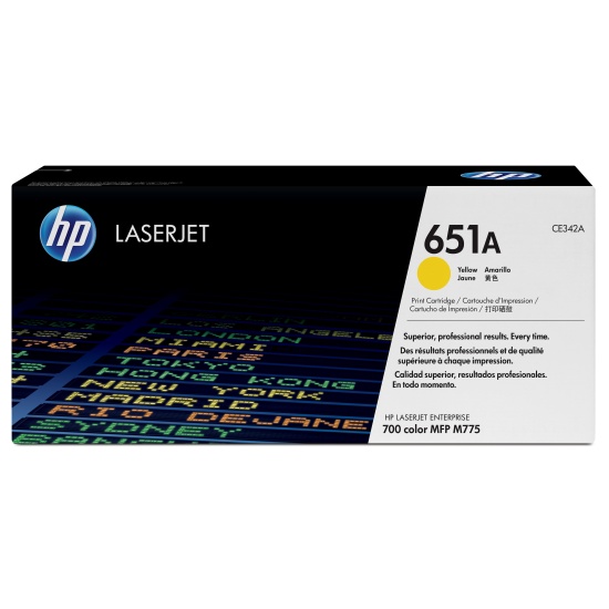 HP 651A Yellow Original LaserJet Toner Cartridge Image