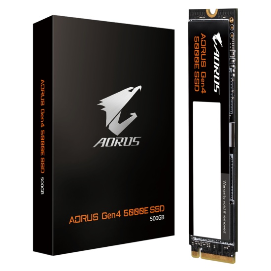 Gigabyte AORUS Gen4 5000E SSD 500GB M.2 PCI Express 4.0 3D TLC NAND NVMe Image