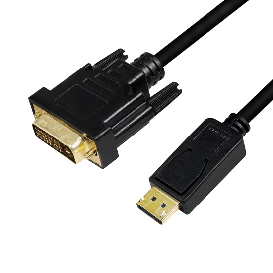 LogiLink CV0130 video cable adapter 1 m DisplayPort DVI Black Image