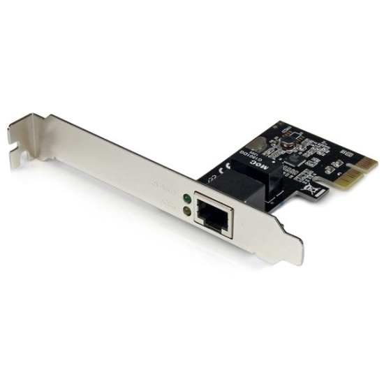 StarTech.com 1 Port PCI Express PCIe Gigabit Network Server Adapter NIC Card - Dual Profile Image