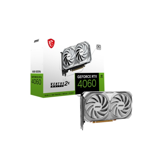 MSI GeForce RTX 4060 VENTUS 2X WHITE 8G OC NVIDIA 8 GB GDDR6 Image