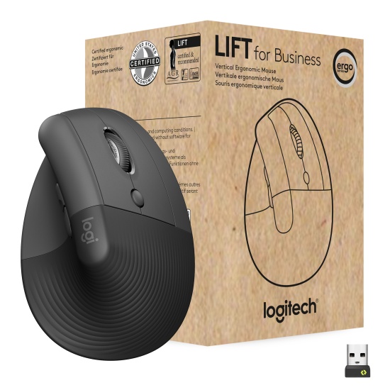 Logitech Lift Vertical Ergonomic Mouse for Business Image