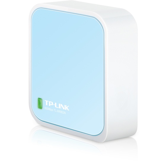 TP-Link TL-WR802N wireless router Fast Ethernet Single-band (2.4 GHz) Blue, White Image