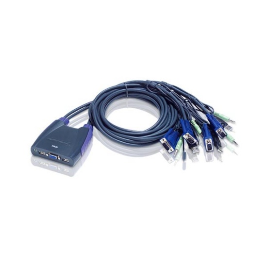 ATEN 4-Port, USB KVM switch Blue Image