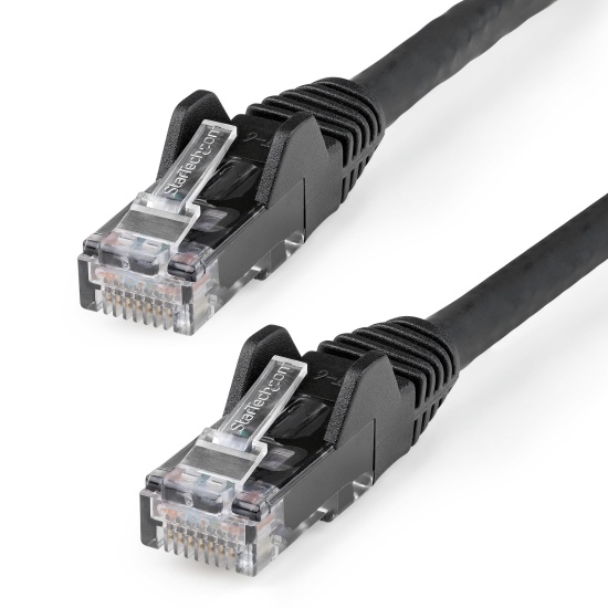 StarTech.com 2m CAT6 Ethernet Cable - LSZH (Low Smoke Zero Halogen) - 10 Gigabit 650MHz 100W PoE RJ45 10GbE UTP Network Patch Cord Snagless with Strain Relief - Black, CAT 6, ETL Verified, 24AWG Image