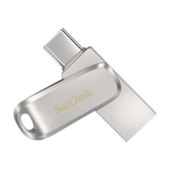 SanDisk Ultra Dual Drive Luxe USB flash drive 64 GB USB Type-A / USB Type-C 3.2 Gen 1 (3.1 Gen 1) Stainless steel Image