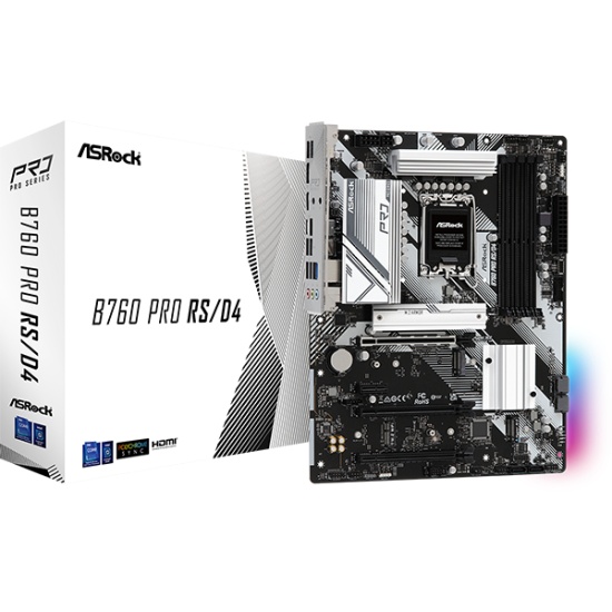 Asrock B760 Pro RS/D4 Intel B760 LGA 1700 ATX Image