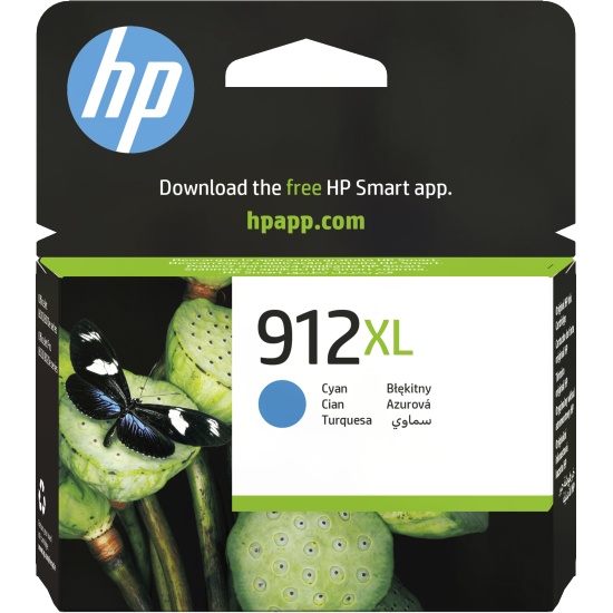 HP 912XL High Yield Cyan Original Ink Cartridge Image
