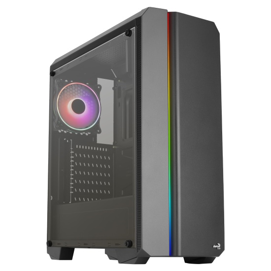 Aerocool GENESISV2BK PC ATX Case Front Panel LED ARGB Fan ARGB 12cm Black Image