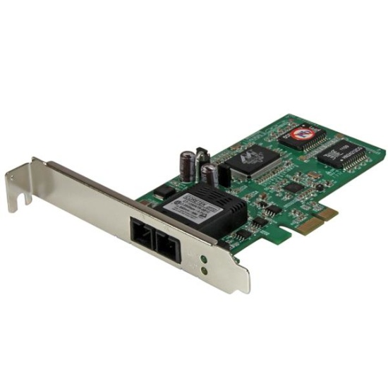 StarTech.com PCI Express (PCIe) Gigabit Ethernet Multimode SC Fiber Network Card Adapter NIC - 550m Image