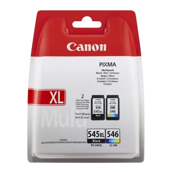 Canon PG-545XL/CL-546XL High Yield Ink Cartridge + Photo Paper Value Pack Image