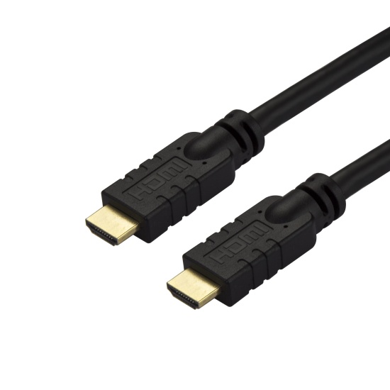 StarTech.com 30ft (10m) HDMI 2.0 Cable - 4K 60Hz Active HDMI Cable - CL2 Rated for In Wall Installation - Long Durable High Speed UHD HDMI Cable - HDR, 18Gbps - Male to Male Cord - Black Image