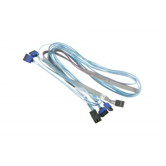 Supermicro CBL-SAST-0699 SATA cable 90 m Blue, Grey Image