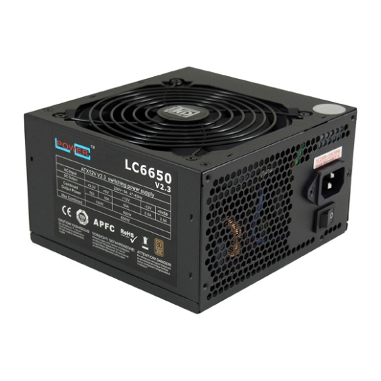 LC-Power LC6650 V2.3 power supply unit 650 W 20+4 pin ATX ATX Black Image