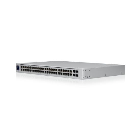 Ubiquiti UniFi USW-48-POE network switch Managed L2 Gigabit Ethernet (10/100/1000) Power over Ethernet (PoE) 1U Stainless steel Image