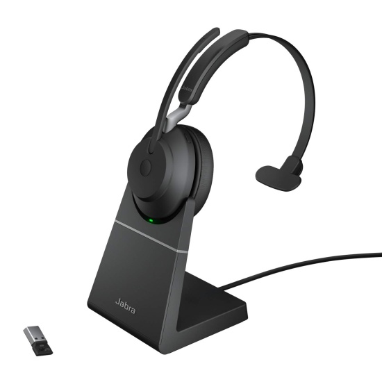 Jabra Evolve2 65 USB-A UC Mono with Charging Stand - Black Image