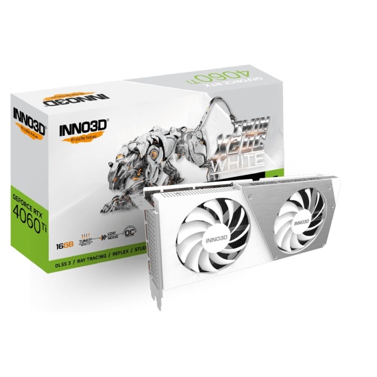 Inno3D N406T2-16D6X-178055W graphics card NVIDIA GeForce RTX 4060 Ti 16 GB GDDR6 Image