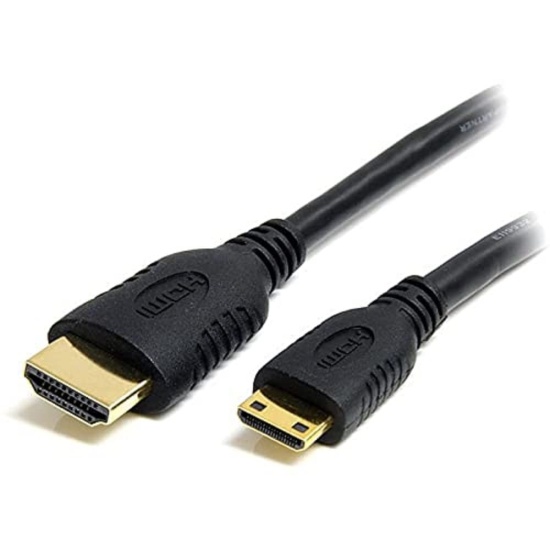 StarTech.com 50cm Mini HDMI to HDMI Cable with Ethernet - 4K 30Hz High Speed Mini HDMI to HDMI Adapter Cable - Mini HDMI Type-C Device to HDMI Monitor/Display - Durable Video Converter Cord Image