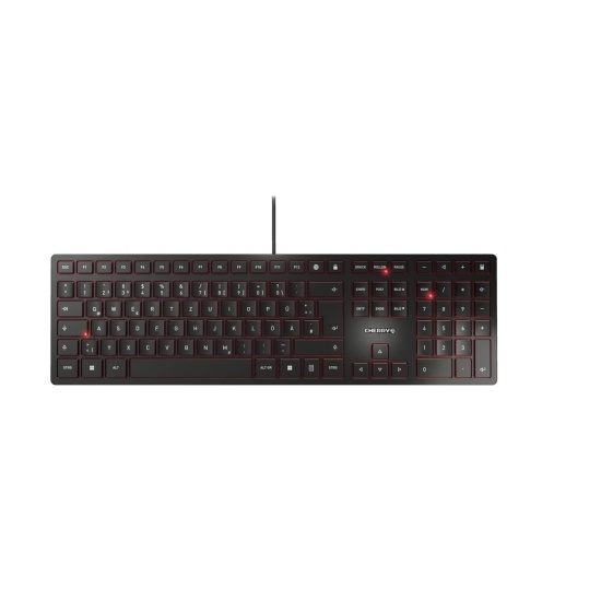 CHERRY KC 6000 Slim keyboard USB QWERTZ German Black Image