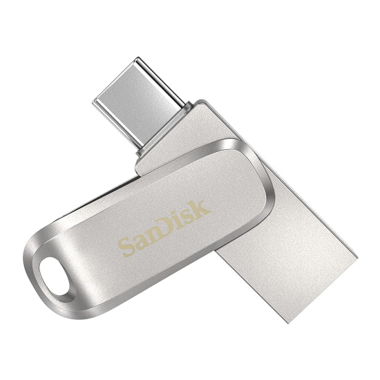 SanDisk Ultra Dual Drive Luxe USB flash drive 128 GB USB Type-A / USB Type-C 3.2 Gen 1 (3.1 Gen 1) Stainless steel Image