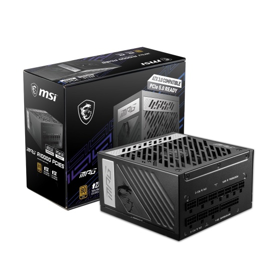 MSI MPG A1000G PCIE5 power supply unit 1000 W 20+4 pin ATX ATX Black Image