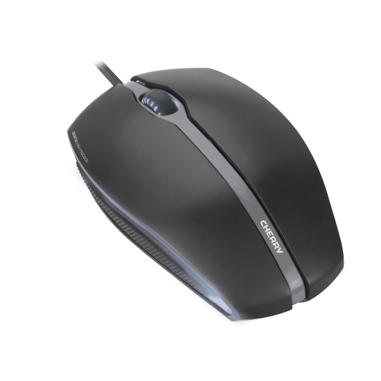 CHERRY GENTIX CORDED ILLUMINATED MOUSE, Black, USB Image