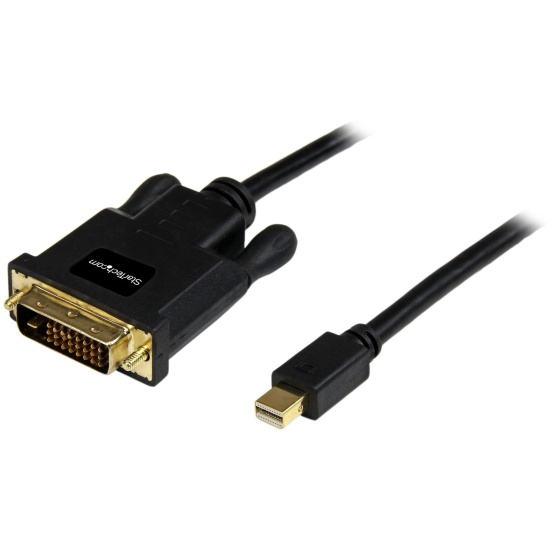 StarTech.com 3ft (0.9m) Mini DisplayPort to DVI Cable - Mini DP to DVI Adapter Cable - 1080p Video - Passive mDP 1.2 to DVI-D Single Link - mDP or Thunderbolt 1/2 Mac/PC to DVI Monitor Image