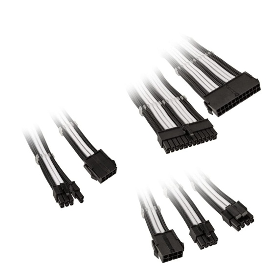 Kolink Core Adept Braided Cable Extension Kit - Black/White Image