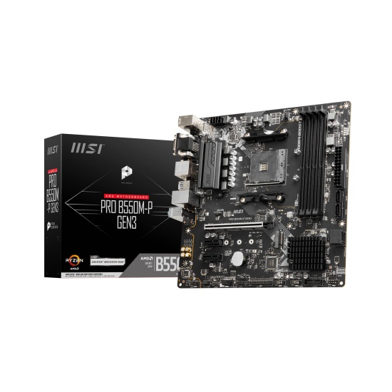 MSI PRO B550M-P GEN3 motherboard AMD B550 Socket AM4 micro ATX Image