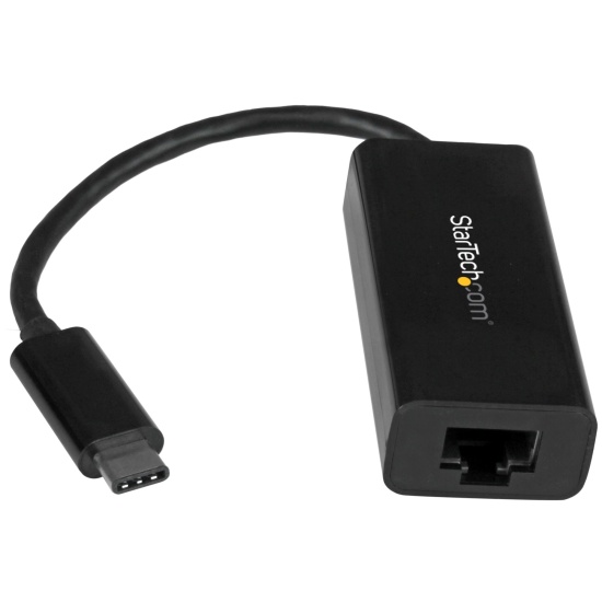 StarTech.com ​​USB-C to Gigabit Ethernet Adapter - Black​ Image