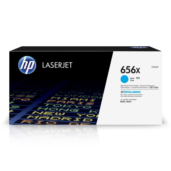 HP 656X High Yield Cyan Original LaserJet Toner Cartridge Image