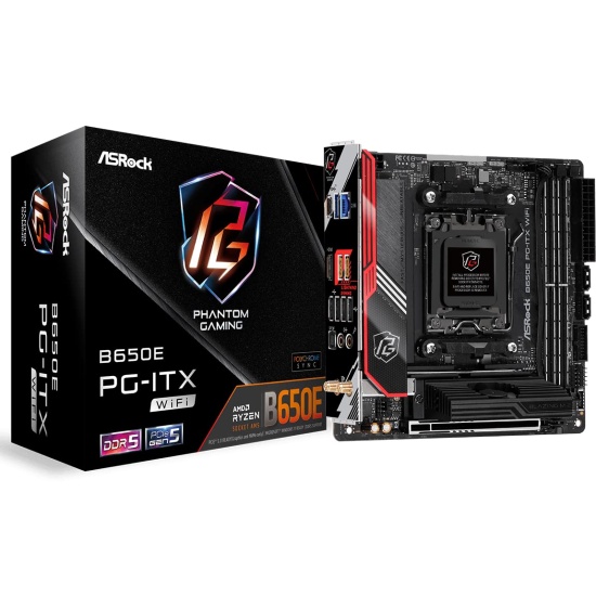 Asrock B650E PG-ITX WiFi AMD B650 Socket AM5 mini ITX Image