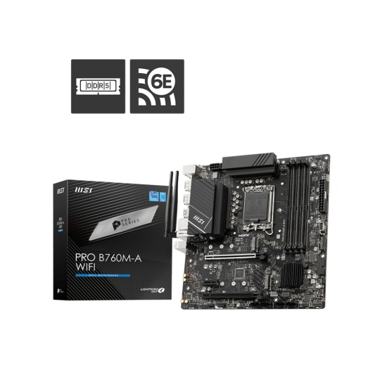 MSI PRO B760M-A WIFI motherboard Intel B760 LGA 1700 micro ATX Image